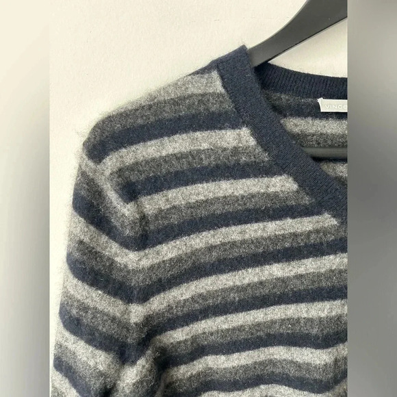 Vince cashmere stripes v neck sweater - Picture 3 of 12